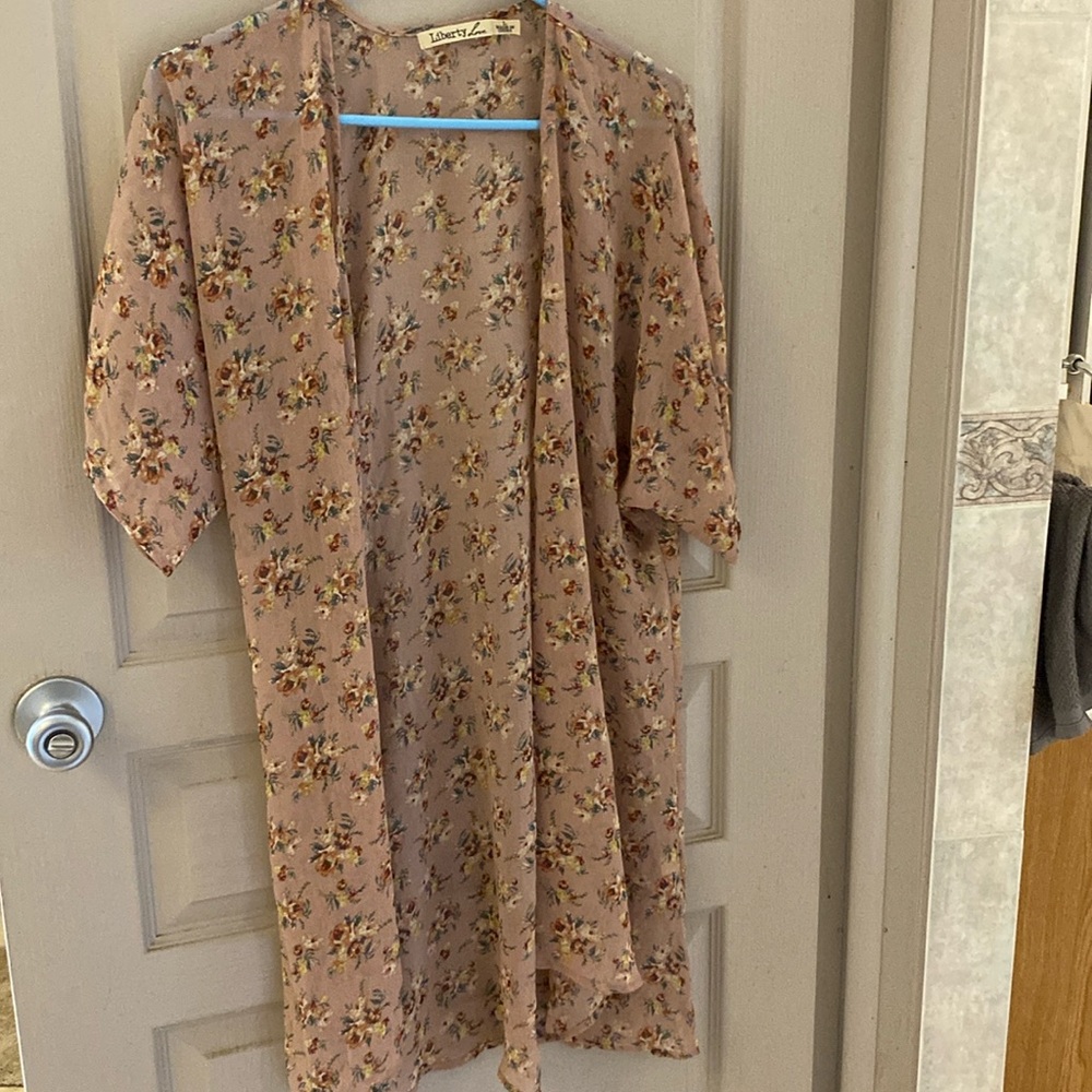 Floral pink cover up